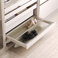 18200135 Выдвижная обувница ELITIUM с металлическими полками, ширина 964 мм, шампань/бежевый