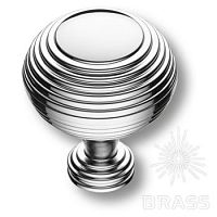 1937 0038 CR Ручка кнопка современная классика, глянцевый хром