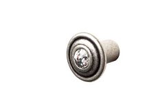 Ручка  - кнопка мебельная PO257Z22G139C101, состаренное серебро