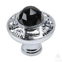 0Z5747.BN0.50 Ручка кнопка с кристаллом Swarovski, глянцевый хром