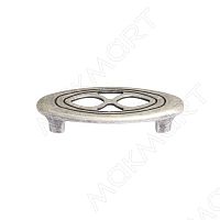 Ручка-скоба 64мм, отделка серебро античное 9.1347.0064.17N