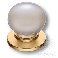 3005-61-PEARL Ручка кнопка керамика с металлом, перламутровый/матовое золото