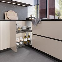 Ellite Сетка в базу 450 выдвижная с доводчиком, отделка орион серый