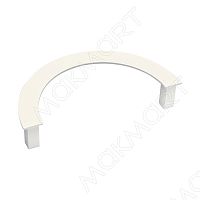 Ручка-скоба 128мм, отделка белый бархат (матовый)
