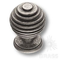 15.030.16 Ручка кнопка современная классика, старое серебро