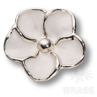 SMALL PAPATYA-51-KREM PEARL Ручка кнопка, глянцевый никель