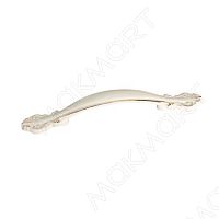 Ручка-скоба 96мм, отделка слоновая кость + золото M167.96.white+gold