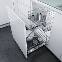 d90000959.1048 Комплект: Две выдвижные корзины Сапфир с фасадным креплением с доводчиком, ширина фасада 600 мм VAUTH-SAGEL
