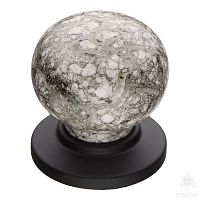 3005-85-L GREY Ручка кнопка керамика с металлом, паутинка/чёрный