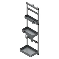 Стеллаж HOUSE MASTER H-1700 L-500 правый полного выдвижения металл лак графит, Rejs