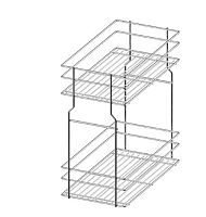 Корзина для Карго Мини нижнего Вариант Мульти 50, 2 уровня хром