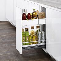 DISPENSA Junior Slim/YOUBOXX 300 мм Комплект, H695 - 783 мм, 1 полка ARENA classic + YOUBOXX № 3, цвет титан, дно серое, Kesseböhmer