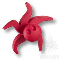 443025ST09 Ручка кнопка детская, осьминог красный