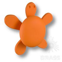 456025ST08 Ручка кнопка детская, черепаха оранжевая