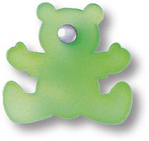 3017.0050.021.184 Ручка кнопка детская, мишка салатовый