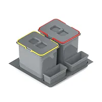 Система мусорных ведер PRAKTIKO 600 2x20л. H = 400 пластмасса серая, Rejs