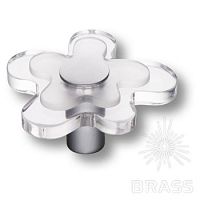 678CR Ручка кнопка детская, цветок белый