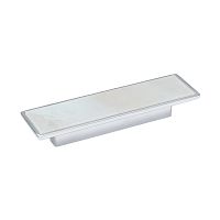 CC96xL150xw44V1 Ручка-скоба 96мм, отделка хром глянец + стекло