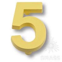 3019.0005.684 Ручка кнопка детская, цифра 5 цвет светло-желтый