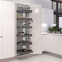 Twins Колонна Makmart Larder в базу 600 с 6 полками, отделка орион серый