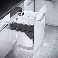 LAUNDRY CARRIER 60 Выдвижная система с корзинами для белья 66л (33л+33л) с креплением фасада 600 Hailo Laundry Carrier, темно-серый, белый (корзина), арт. 3270841