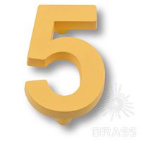 3019.0005.709 Ручка кнопка детская, цифра 5 цвет желтый