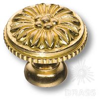 013035L Ручка кнопка, классика, латунь, цвет покрытия глянцевая латунь