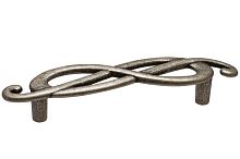 Ручка-скоба 96мм (левая), отделка серебро старое