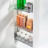 DISPENSA 90°/YOUBOXX 300 мм Комплект Полного Выдвижения, H1600 - 2000 мм, 4 полки ARENA classic, цвет титан + YOUBOXX №3, Kesseböhmer