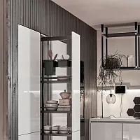 DISPENSA 90°/YOUBOXX 300 мм Комплект Полного Выдвижения, H1900 - 2300 мм, 4 полки ARENA style, цвет антрацит + YOUBOXX №1 и №3, Kesseböhmer