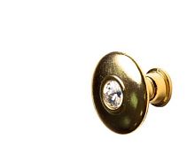 Ручка  - кнопка мебельная PO305Z26G140C101, золото 24 карата