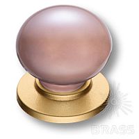 3005-61-PINK PEARL Ручка кнопка керамика с металлом, розовый перламутровый/матовое золото
