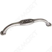 Ручка-скоба 128мм, отделка серебро старое M274.128.RAS