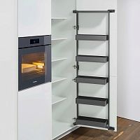 TANDEM side 450 мм Комплект, рама H1700 мм + 5 полок ARENA pure, цвет антрацит, антислип, Kesseböhmer