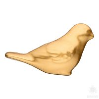10629 BIRD GOLD LEFT Ручка кнопка птичка керамика, золотой