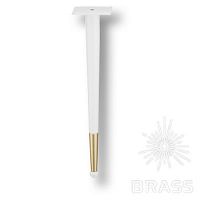 KMA-0124-0410-B12-C25 White/Matt Gold Опора мебельная, белый/матовое золото