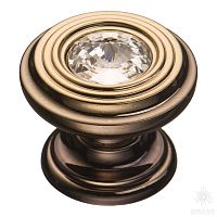 9953-771 ручка-кнопка с кристаллом Swarovski эксклюзивная коллекция, старая бронза
