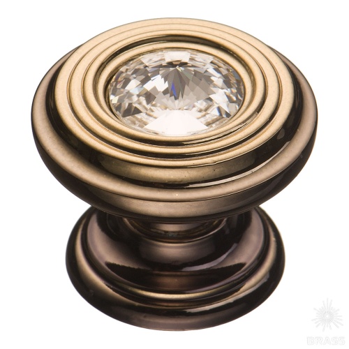 9953-771 ручка-кнопка с кристаллом Swarovski эксклюзивная коллекция, старая бронза