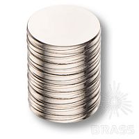 1484 0020 PN Ручка кнопка современная классика, глянцевый никель