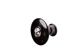 Ручка  - кнопка мебельная PO305Z26G105C101, блестящий черный никель