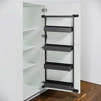 TANDEM side 600 мм Комплект, рама H1100 мм + 4 полки ARENA pure, цвет антрацит, антислип, Kessebohmer