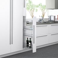 Бутылочница ESTER в высокие шкафы-колонны, ширина фасада 150 мм, крепление - левое, цвет - хром