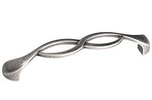 Ручка-скоба 128мм, отделка серебро античное