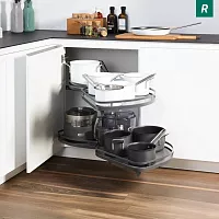 Le Mans 600 мм Комплект, H720-900 мм, 2 полки, 2 доводчика, правый, ARENA style, цвет антрацит, Kesseböhmer