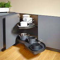 Le Mans 450 мм Комплект, H720-900 мм, 2 полки, 2 доводчика, правый, ARENA pure, цвет антрацит, Kesseböhmer