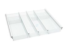 Лоток CUISIO PRO для столовых приборов, ширина фасада 600 мм, 495-520х473х55 мм, белый, арт. 12240042