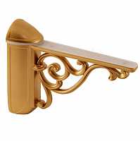 VENICE Менсолодержатель для деревянных и стеклянных полок 4 - 40 мм, L-125 мм, золото матовое Милан