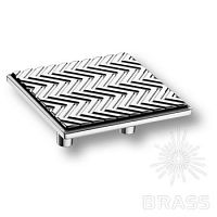 4204 032MP02 Ручка кнопка современная классика, глянцевый хром 32 мм