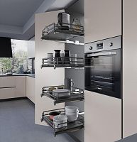 Ellite Сетка в базу 450 выдвижная с доводчиком, отделка орион серый