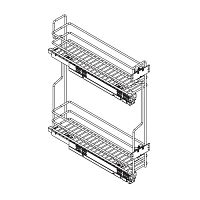 10L02/15-45PAR Quadro Сетка в базу 150 выдвижная с доводчиком, отделка орион серый